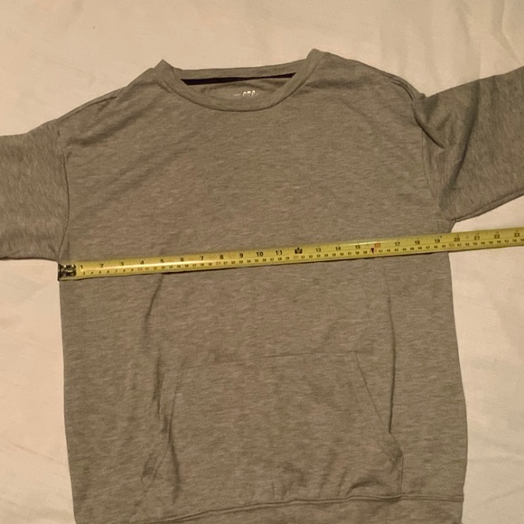 Heather-Green Lightweight Long Sleeve Kangaroo Pocket Shirt - Picture 8 of 11